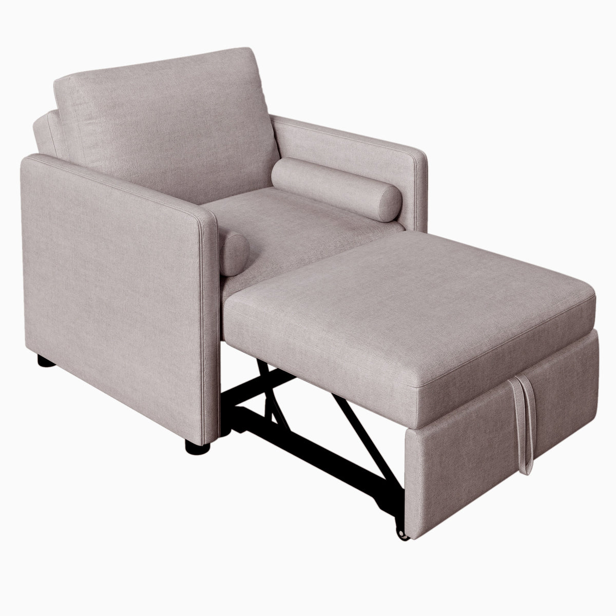 3 in 1 Convertible Sleeper Chair  Lounger Chair Turns Into Bed