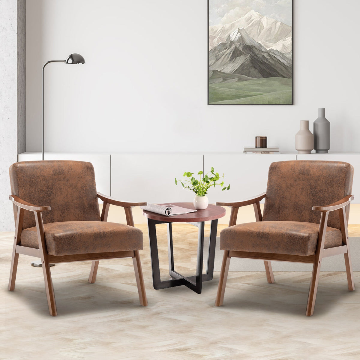 Medieval modern chair, solid wood frame