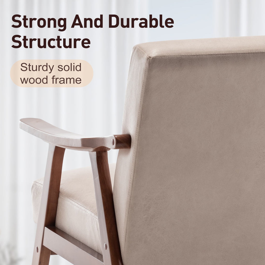 Solid wood frame living room chair