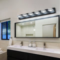 LED Modern Black Vanity Lights, 6-Lights Acrylic