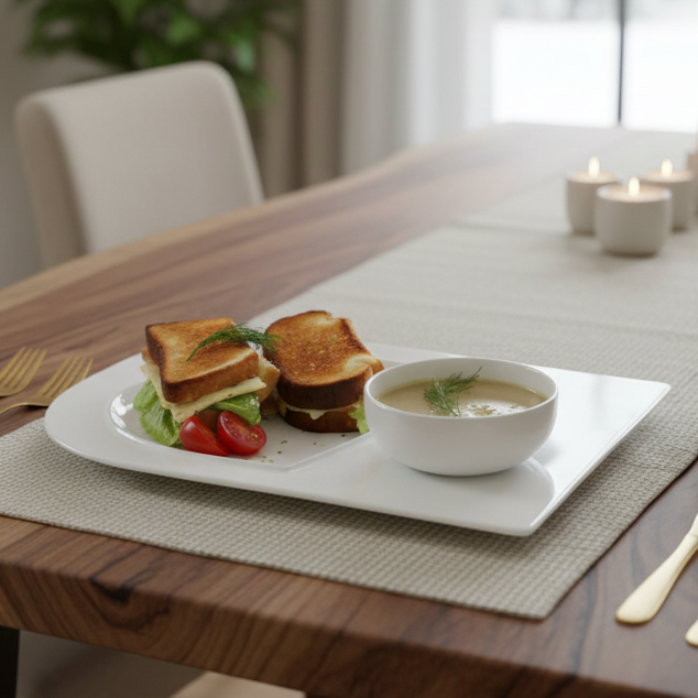 Soup and Sandwich Plate-Set of 4