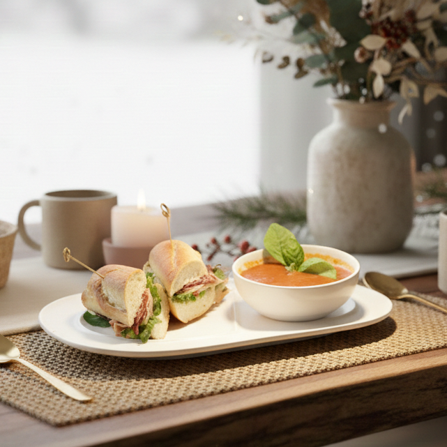 Soup and Sandwich Plate-Set of 4