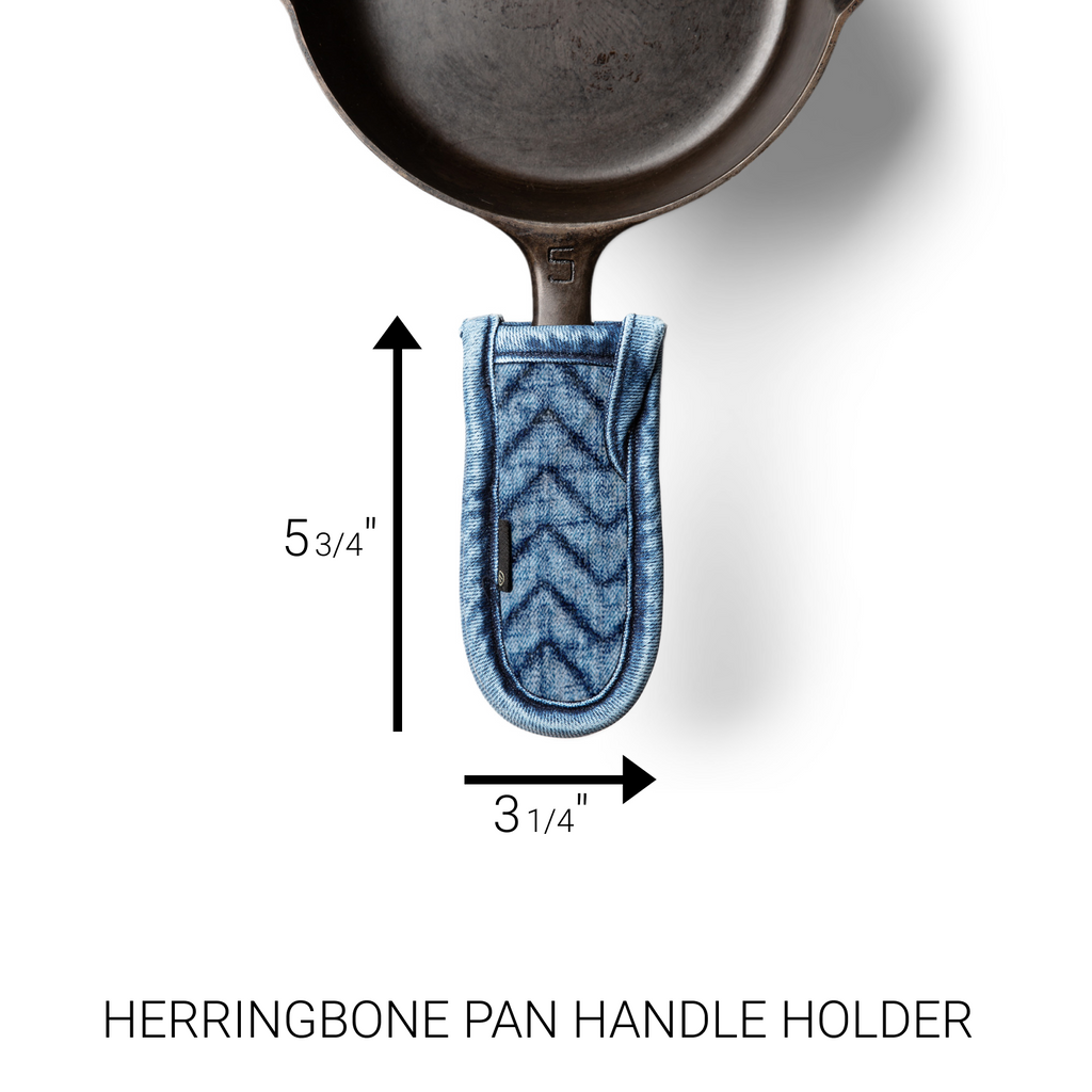 BUNDLE -HERRINGBONE OVEN MITT, PAN HANDLE HOLDER
