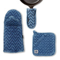 BUNDLE -HERRINGBONE OVEN MITT, PAN HANDLE HOLDER