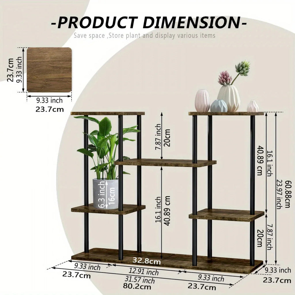 INGIORDAR 4-Tier Metal Plant Stand Indoor 10 Pot