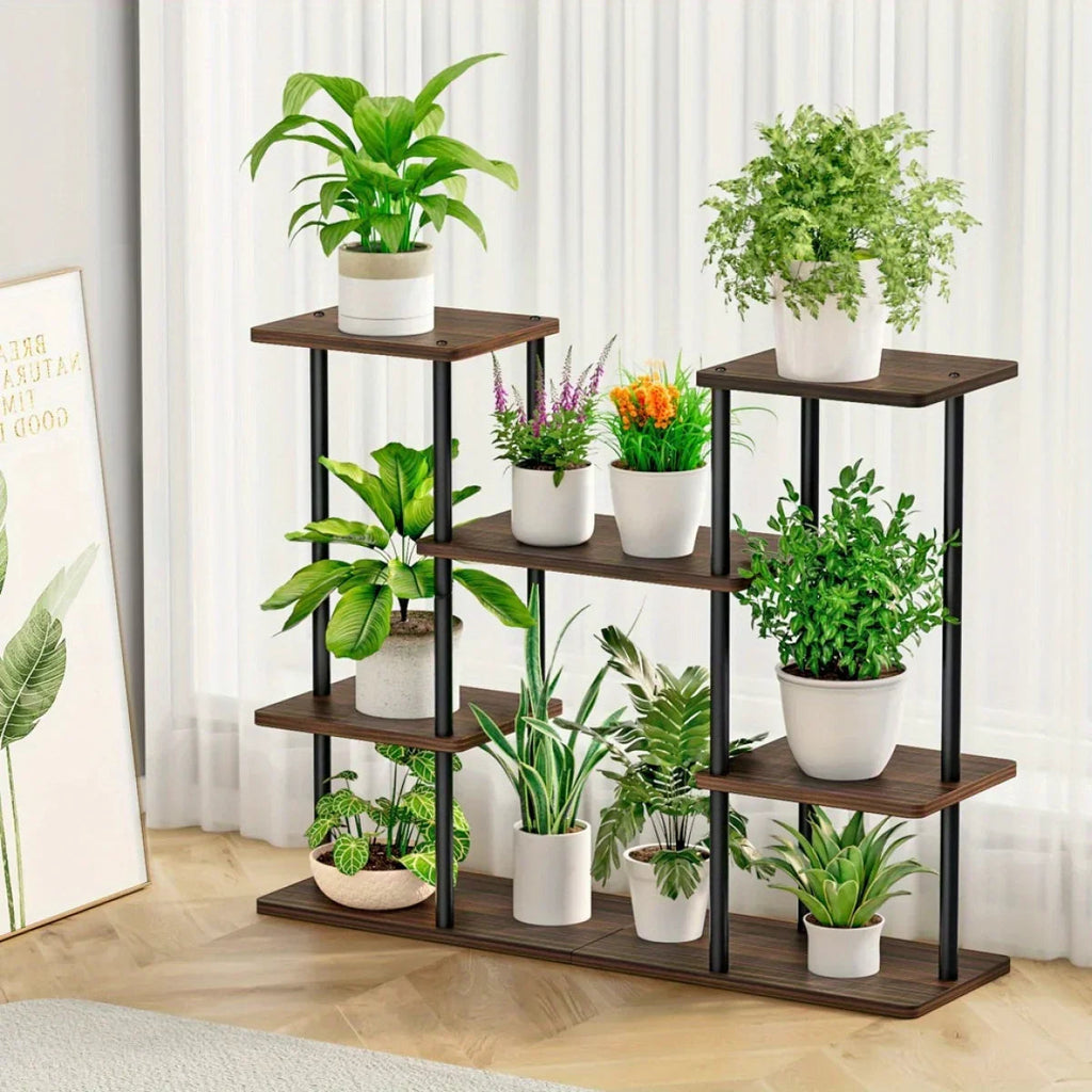INGIORDAR 4-Tier Metal Plant Stand Indoor 10 Pot