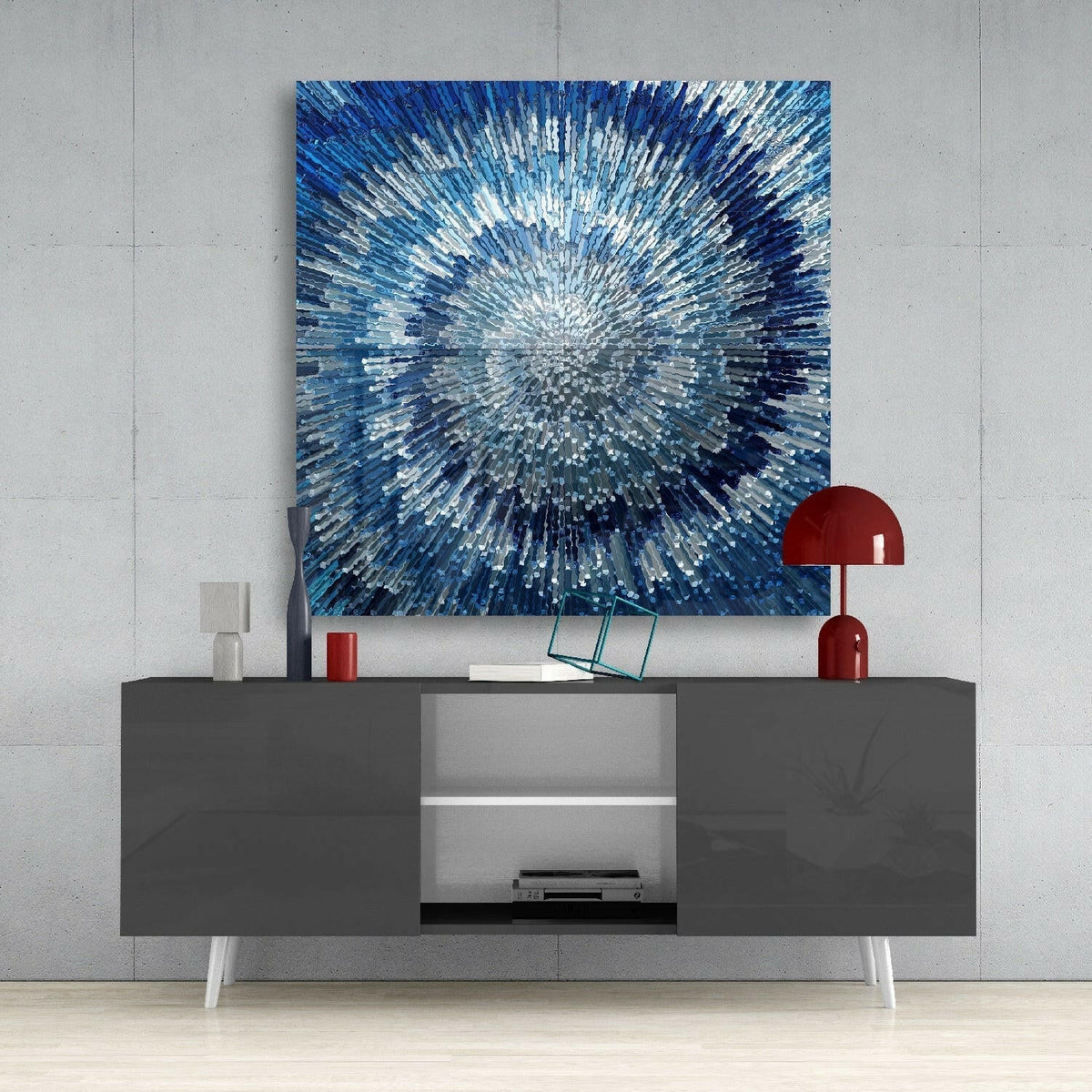 Cycle of Blue Glass Wall Art
