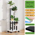 Mobile Iron Plant Stand Multi Tier Rolling Plant Rack