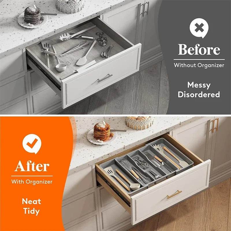 Expandable Utensil Organizer for Kitchen Drawers