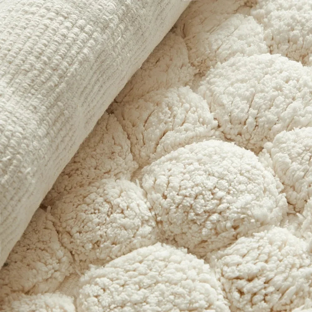 Ivory 2-Piece Cotton Bath Rug Set – 40x60cm&50x80cm