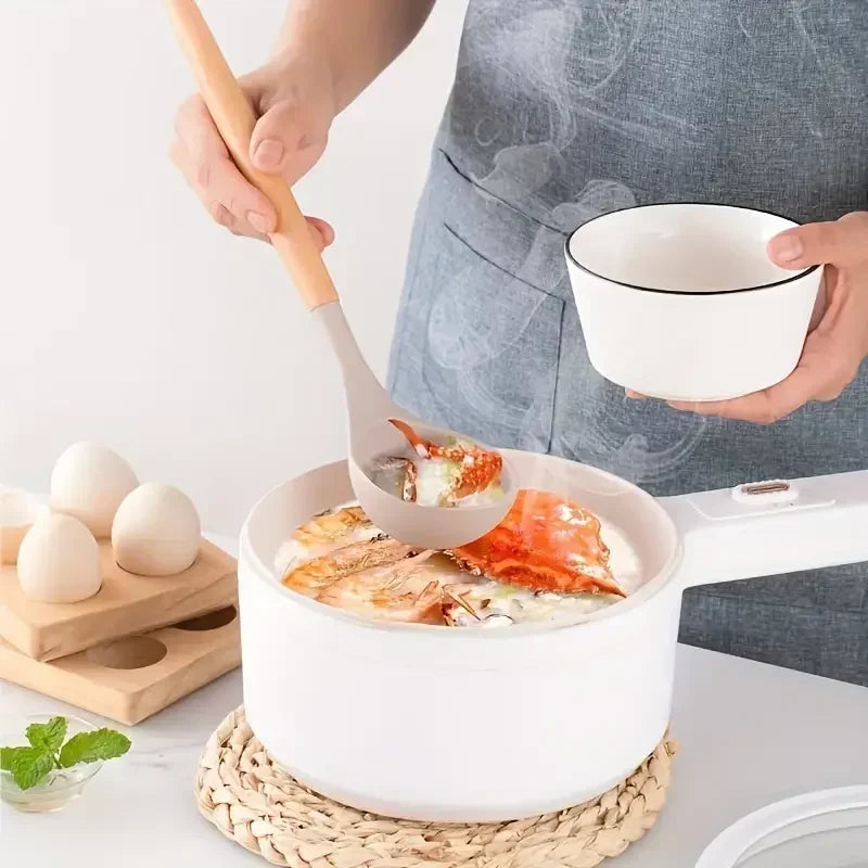 12pcs Set of Multi-color Silicone Wooden Handle Kitchenware Set