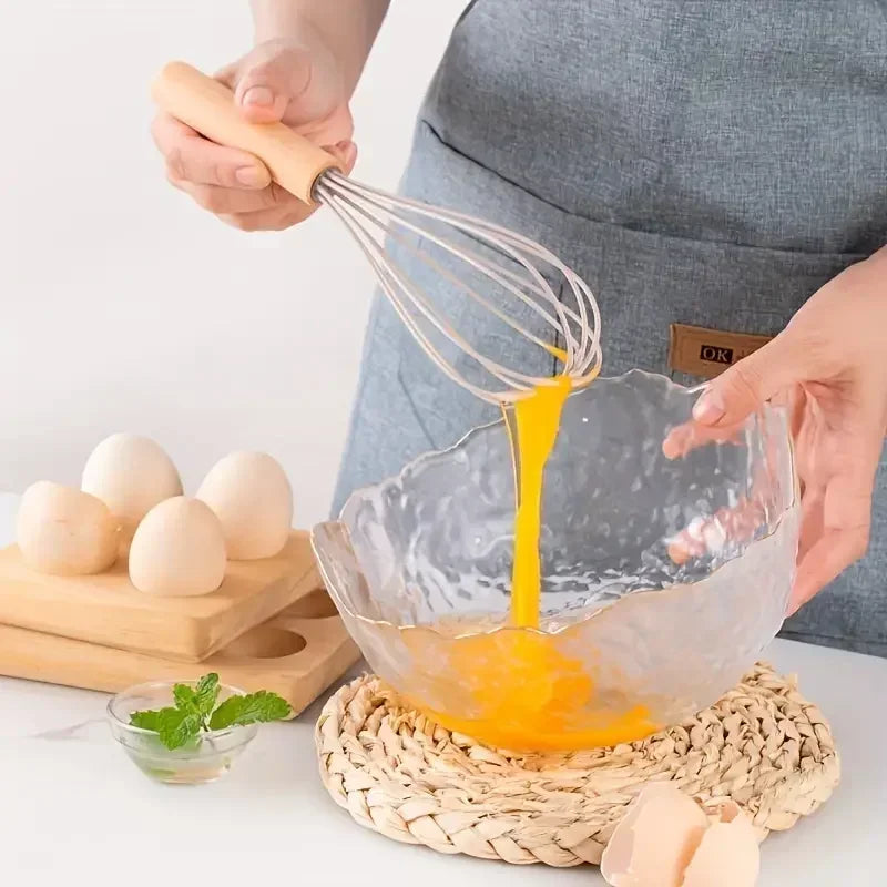12pcs Set of Multi-color Silicone Wooden Handle Kitchenware Set