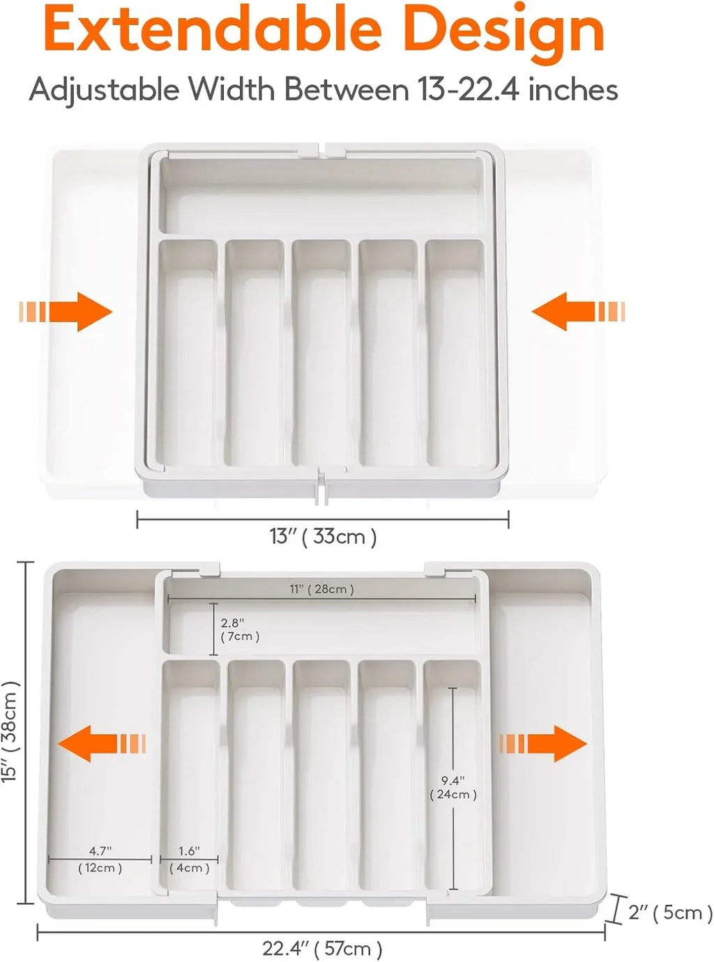 Expandable Utensil Organizer for Kitchen Drawers
