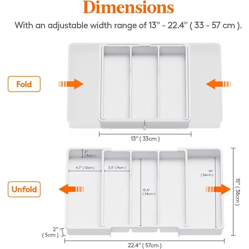 Expandable Utensil Organizer for Kitchen Drawers