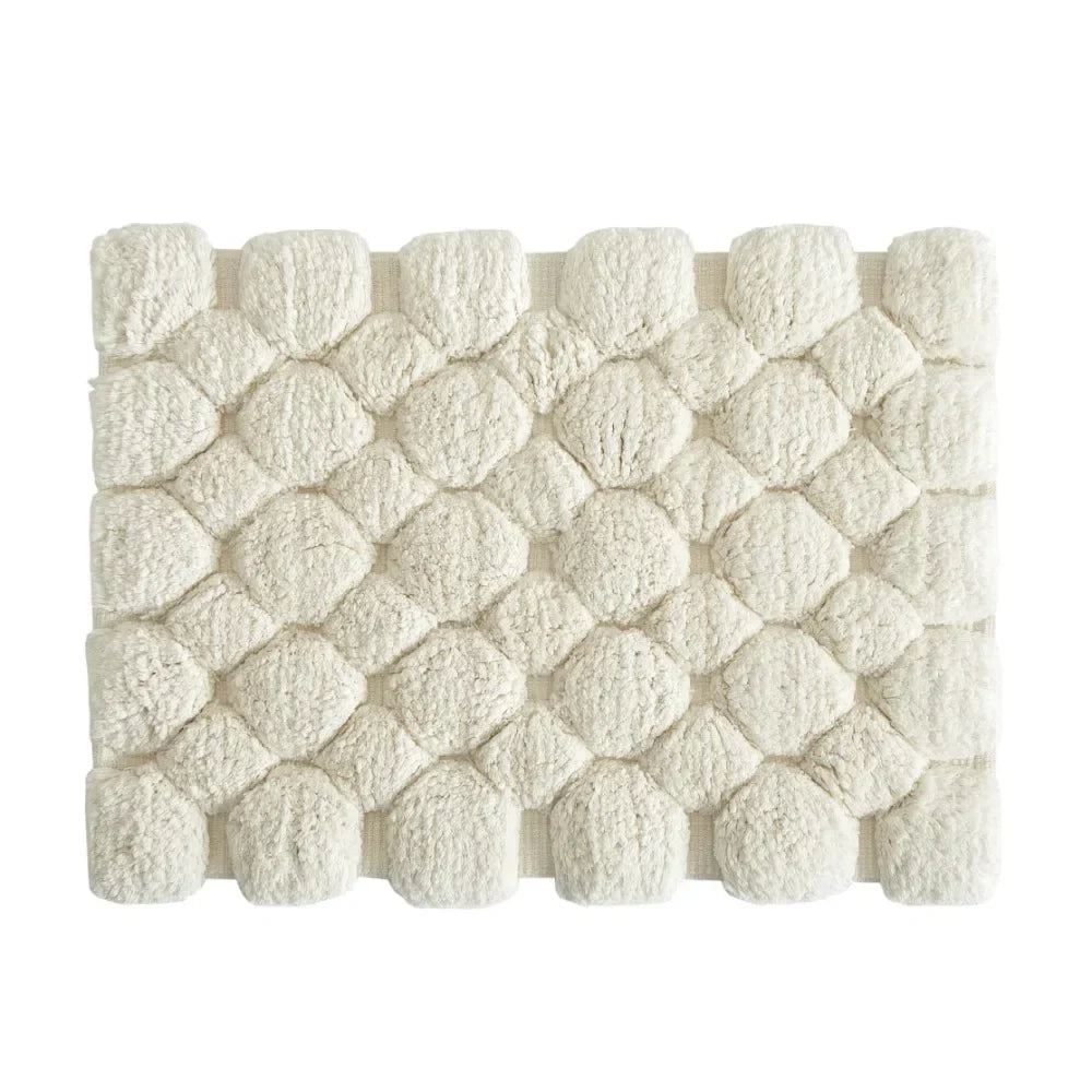 Ivory 2-Piece Cotton Bath Rug Set – 40x60cm&50x80cm