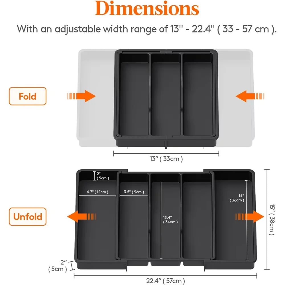 Expandable Utensil Organizer for Kitchen Drawers