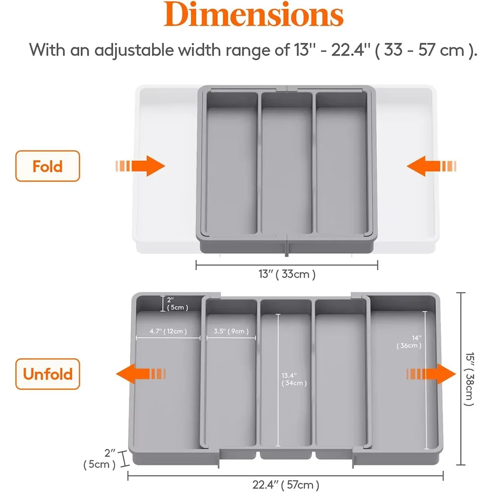 Expandable Utensil Organizer for Kitchen Drawers