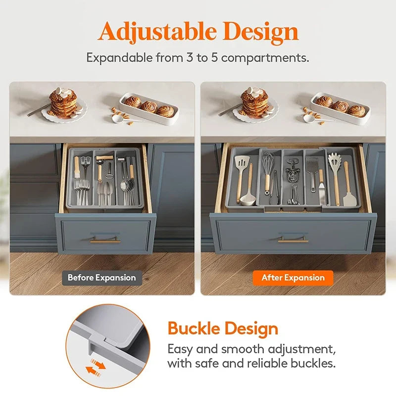 Expandable Utensil Organizer for Kitchen Drawers