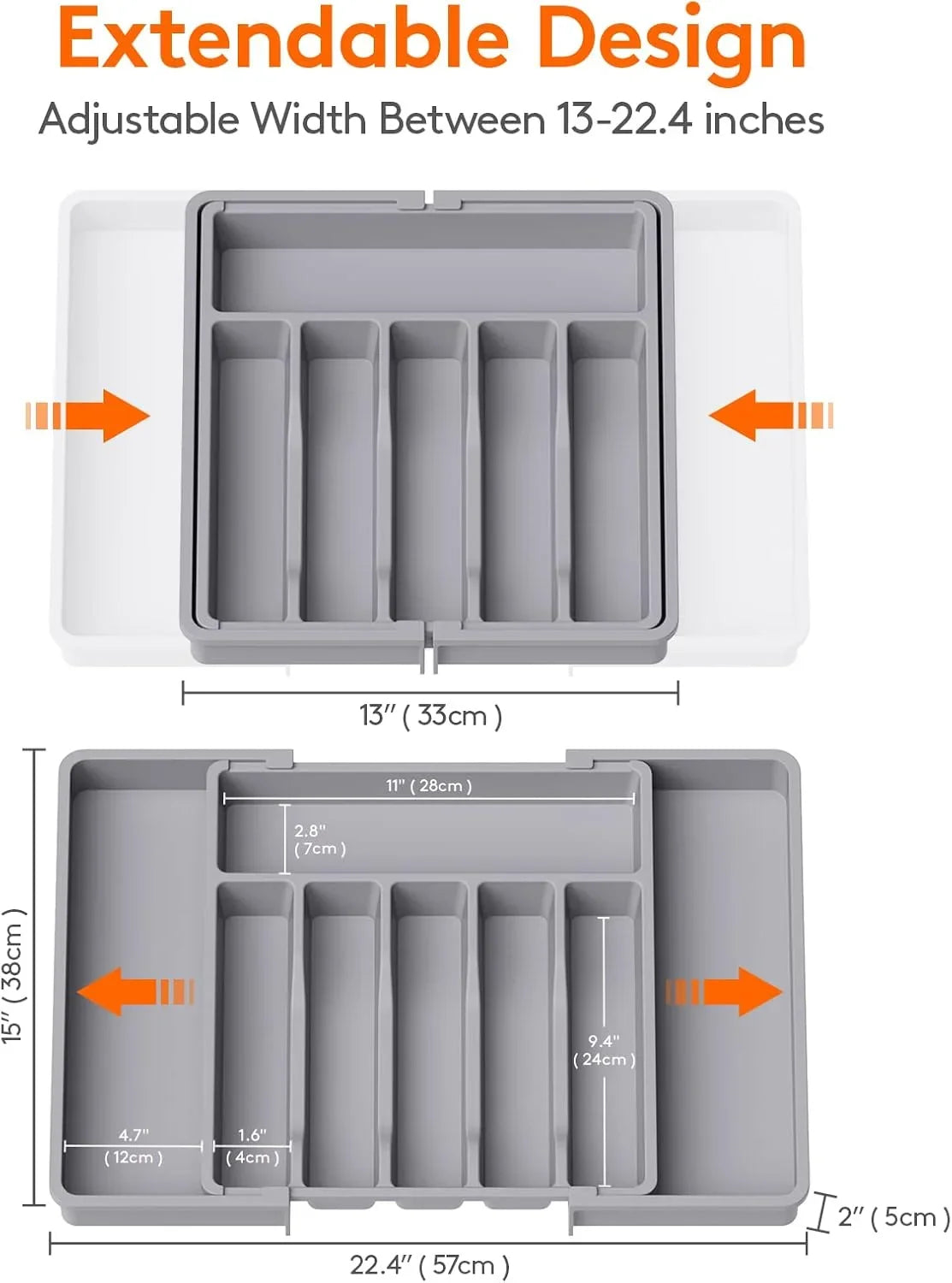 Expandable Utensil Organizer for Kitchen Drawers