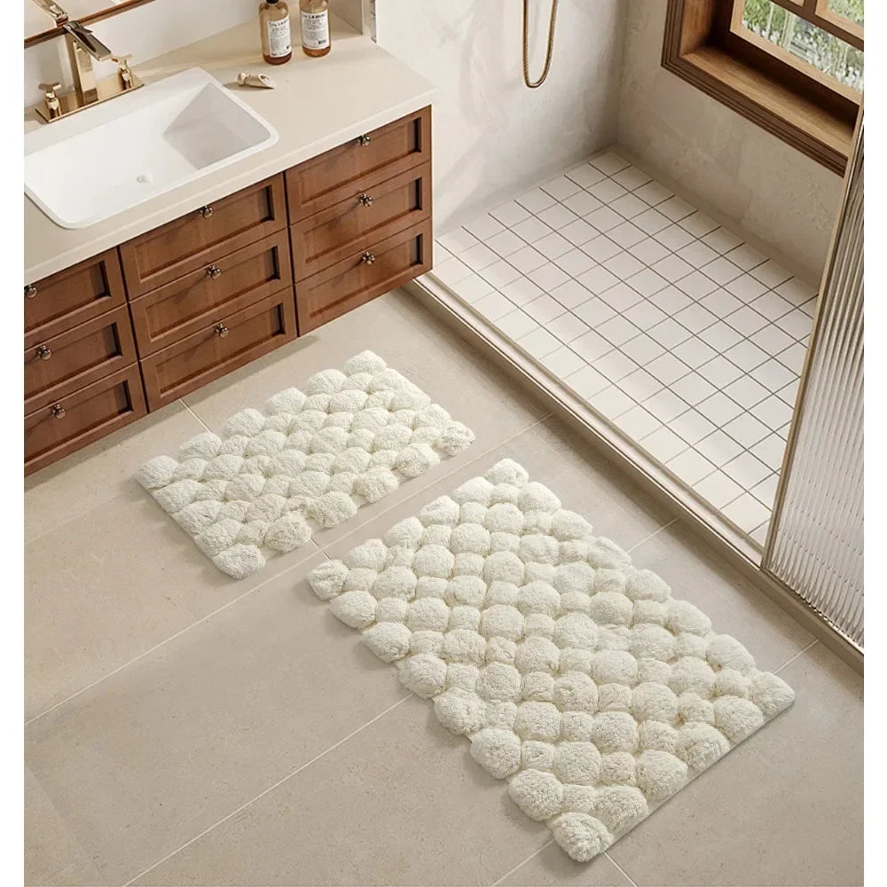 Ivory 2-Piece Cotton Bath Rug Set – 40x60cm&50x80cm