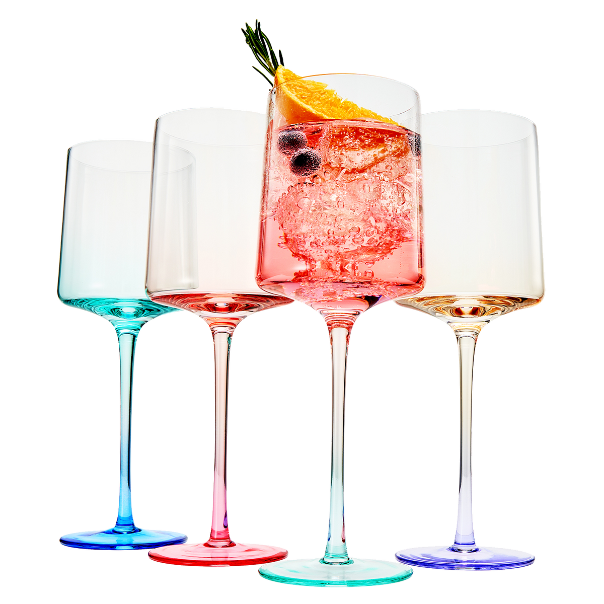 Alba Stemmed Wine Glassware, Set of 4