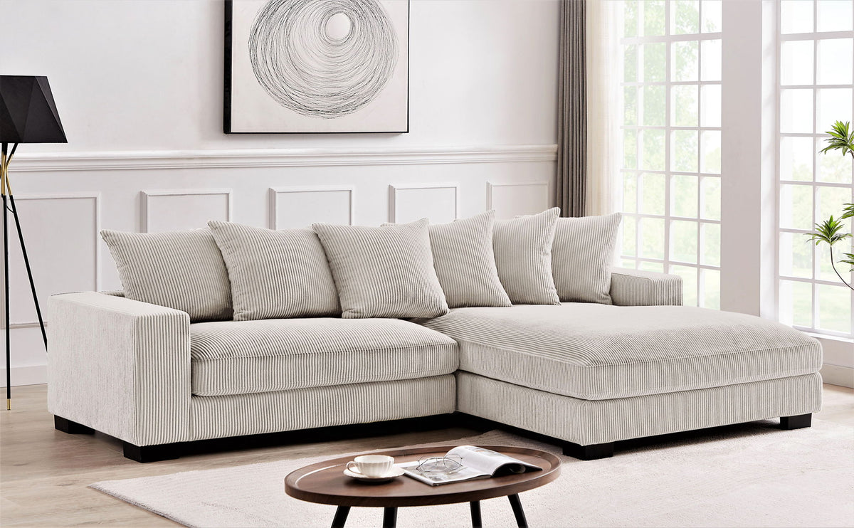 Luxe - Oversized 2 Piece L Shaped Sofa With Chaise