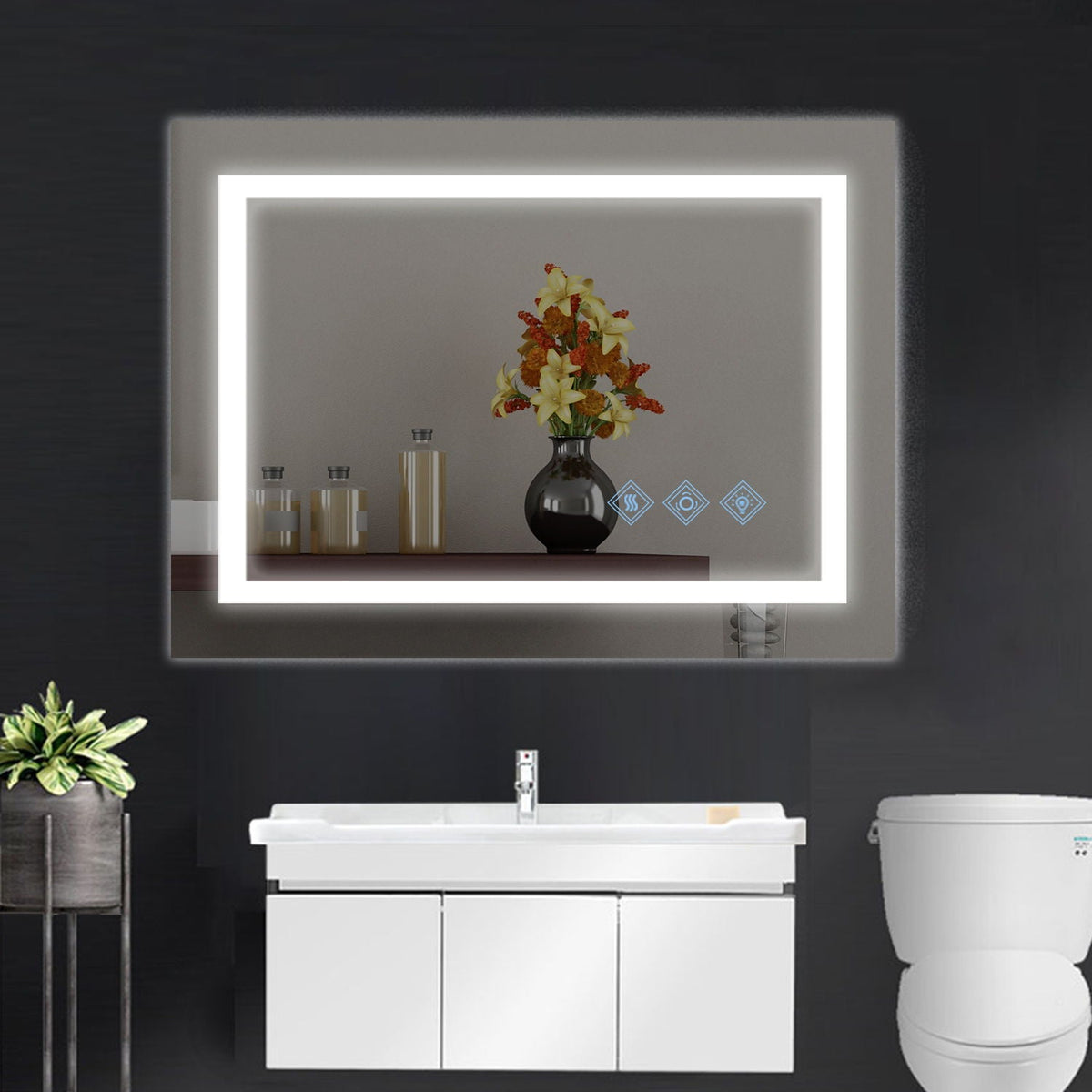 3000-6000K LED Bathroom Mirror With Lights, Anti-Fog