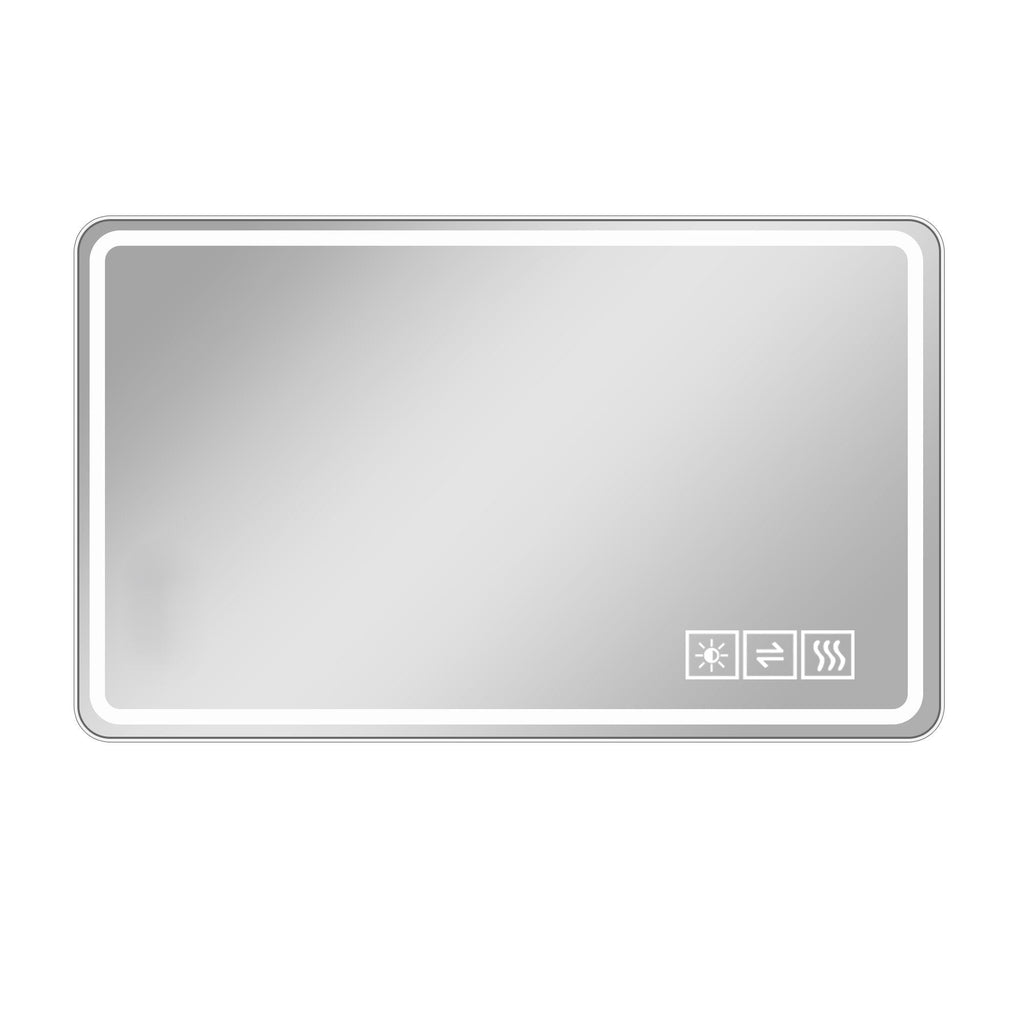 LED Bathroom Mirrors With Front Lights Wall Mounted Anti-Fog