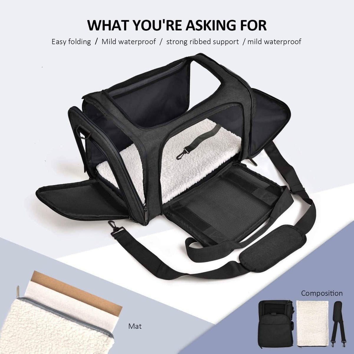 Collapsible Cat Dog Carrier