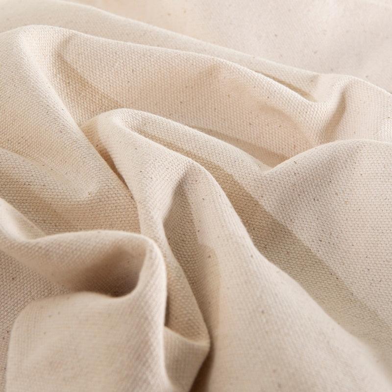 Cushion Cover Cotton Linen Pillowcase Tufted Beige Decorative