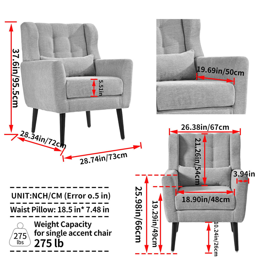 Modern Accent Chair, Arm Chairs For Living Room