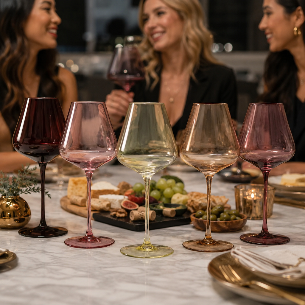 Stagioni Stemmed Wine Glassware, Set of 5