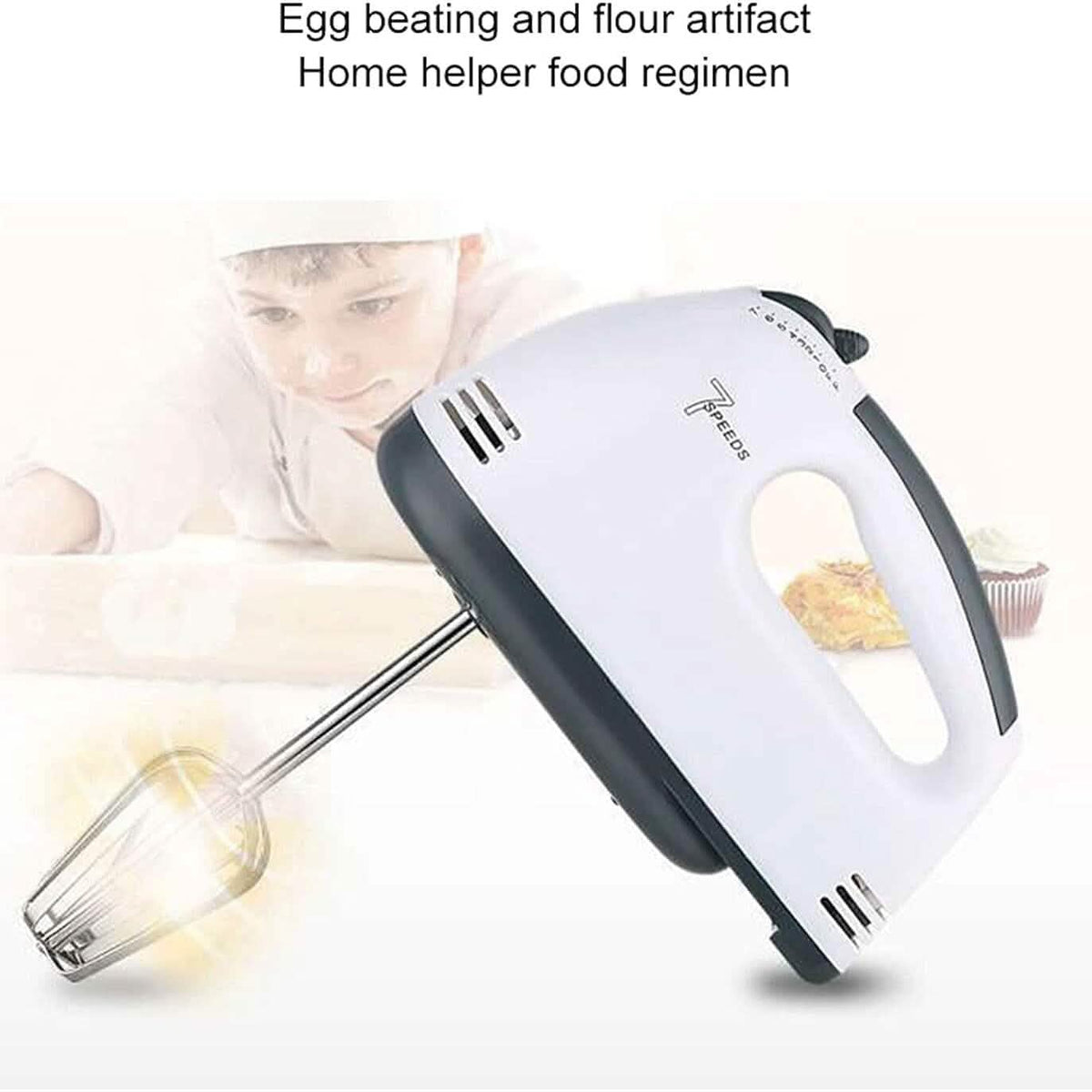 Electric Hand Mixer with 4 Mixing Rods