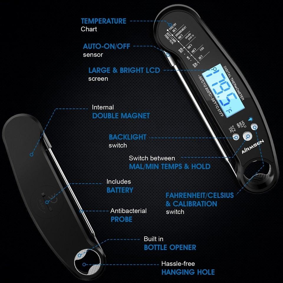 Food Kitchen Thermometer For Barbecue Grill Thermometer Waterproof