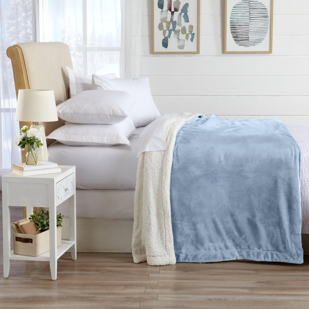 Velvet Plush Sherpa Luxury Bed Blanket - Kinsley Collection