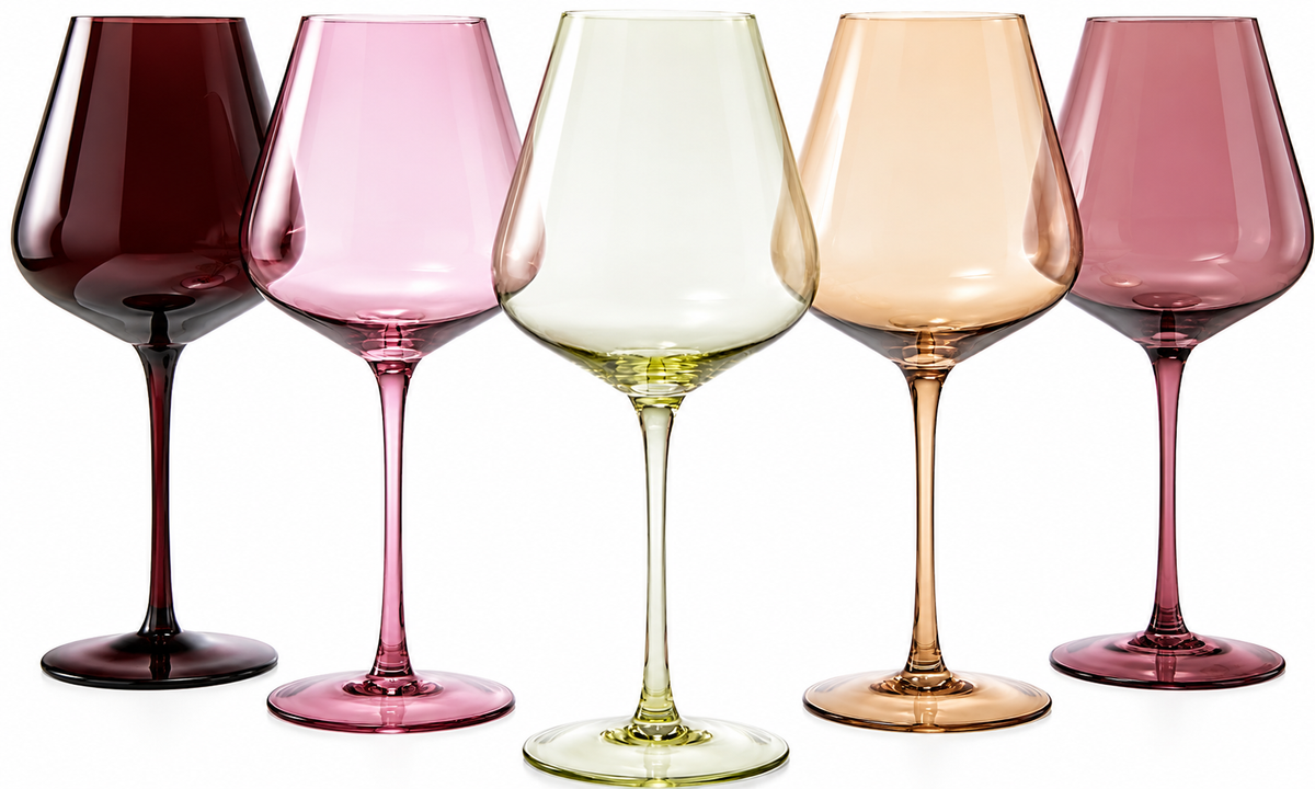 Stagioni Stemmed Wine Glassware, Set of 5