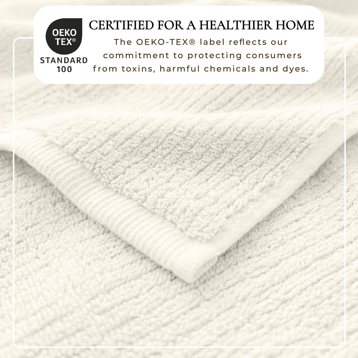 Turkish Cotton Ribbed 6-Piece Bath Towel Set