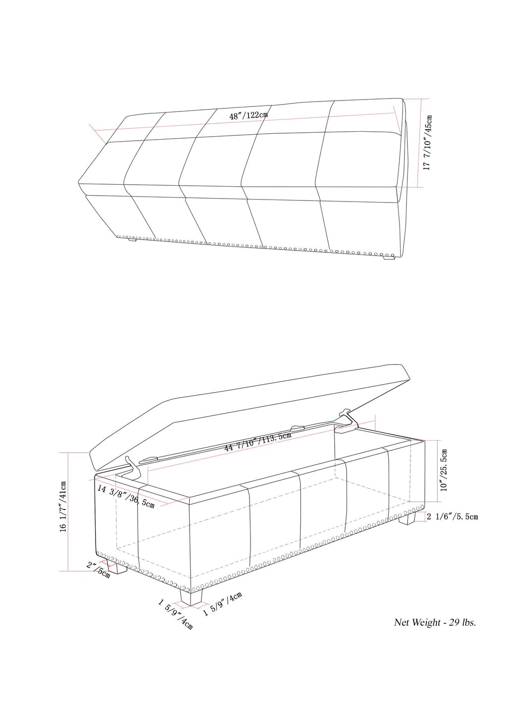 Kingsley 48 Inch Wide Large Storage