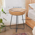 Oakrian Rattan Side Table Nesting Tables Set Of 2