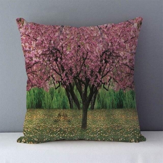 Plants Life Trees Printed Cozy Cushion For Couch Seat Back