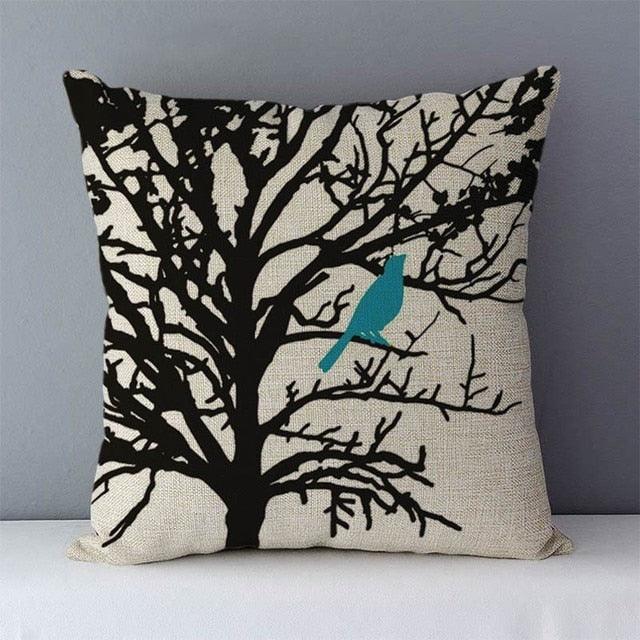 Plants Life Trees Printed Cozy Cushion For Couch Seat Back