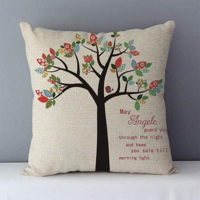 Plants Life Trees Printed Cozy Cushion For Couch Seat Back