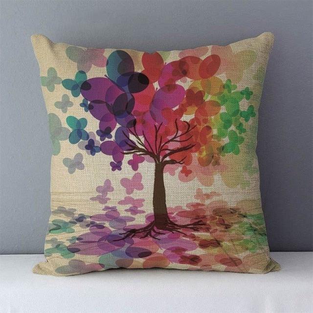 Plants Life Trees Printed Cozy Cushion For Couch Seat Back