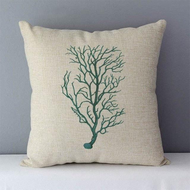 Plants Life Trees Printed Cozy Cushion For Couch Seat Back