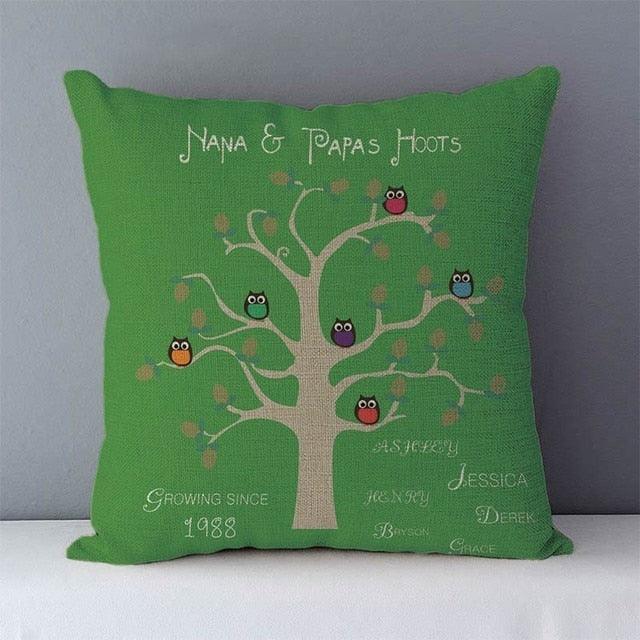 Plants Life Trees Printed Cozy Cushion For Couch Seat Back