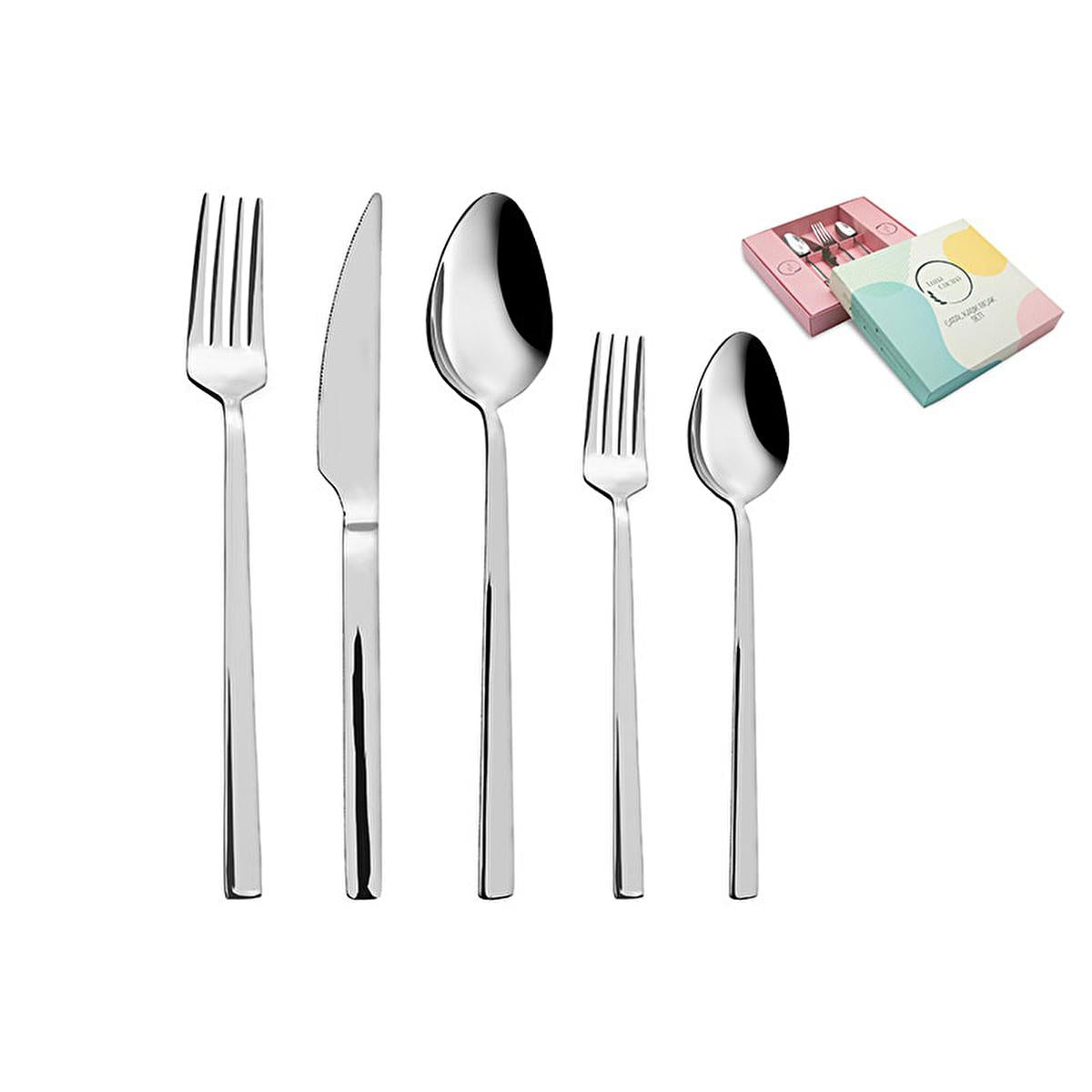 Luna Cucina 30-Piece Silverware Set - Stainless Steel Cutlery
