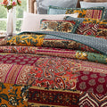 DaDa Bedding Dark Elegance Bohemian Floral Cotton Patchwork