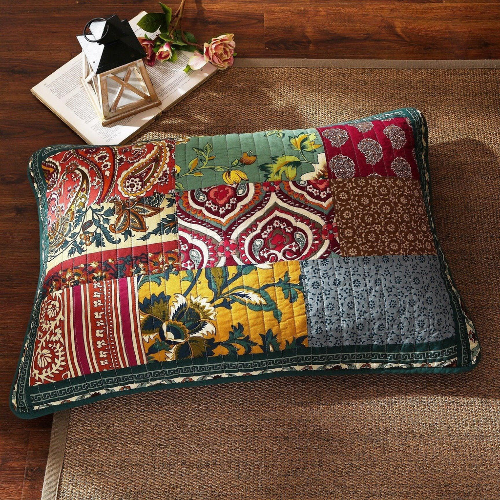DaDa Bedding Dark Elegance Bohemian Floral Cotton Patchwork