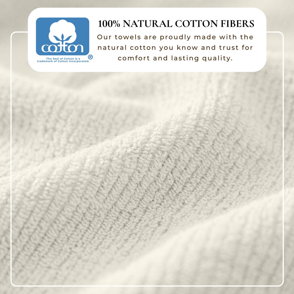 Turkish Cotton Ribbed 6-Piece Bath Towel Set