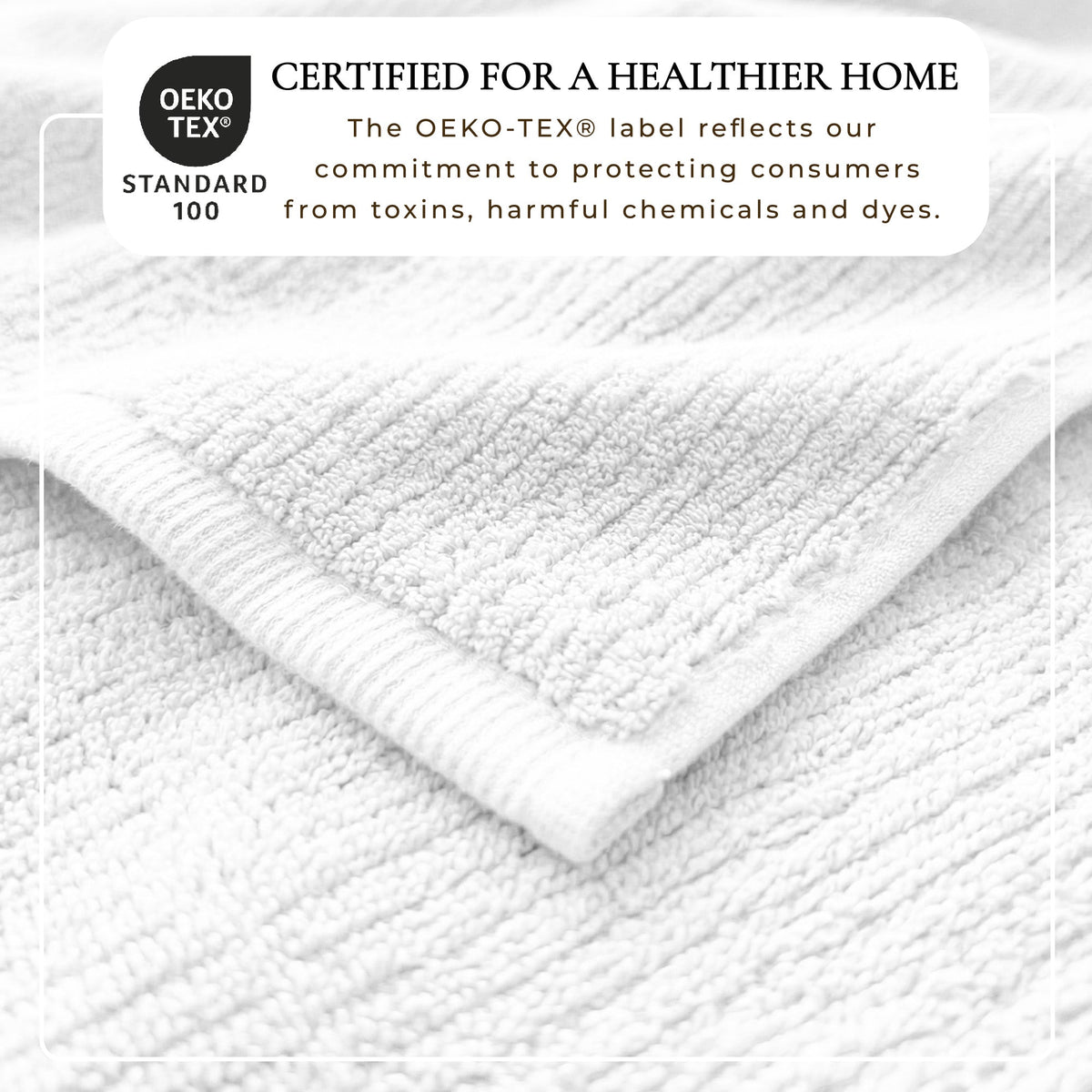 Turkish Cotton Ribbed 6-Piece Bath Towel Set